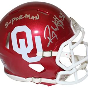 Roy Williams Signed Oklahoma Sooners Speed Mini Helmet Superman BAS