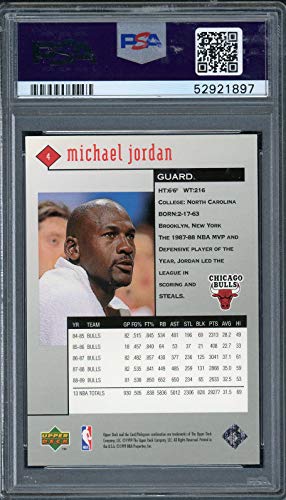 Michael Jordan 1998 Upper Deck Black Diamond Basketball Card #4 Graded PSA 9 MINT