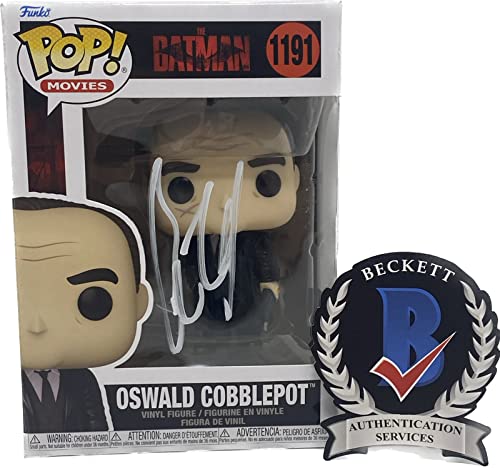 Colin Farrell Signed Penguin The Batman Funko Pop Oswald Cobblepot Beckett COA