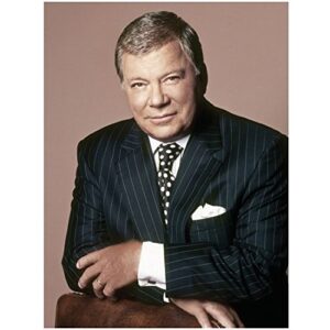 boston legal 8 x 10 photo boston legal william shatner/denny crane pin striped suit polka dot tie kn