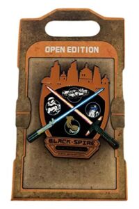 disney pin – star wars galaxy’s edge – black spire outpost – crossed lightsabers