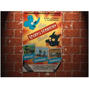 the simpsons (tv series 1989 – ) 8 inch by 10 inch) photograph itchy & scratchy poster on wall kn