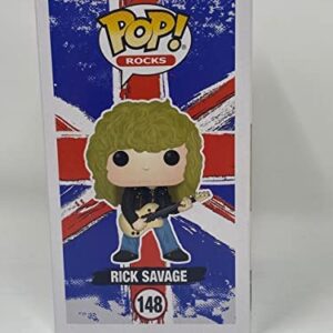 Rick Savage Signed Autographed Def Leppard Funko Pop Rocks Figure Beckett COA