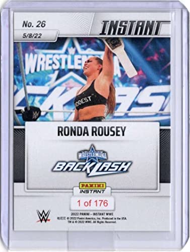 RONDA ROUSEY 2022 Panini Instant WWE Premiere /176 Backlash COND Wrestlemania Smackdown Champ