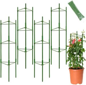 legigo 4ft 4-pack tomato cage for garden plant support- up to 48inch garden stakes tomato cage, tomato trellis for potted plants, tomato cages plant stakes for climbing vegetables plants flowers