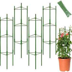 Legigo 4ft 4-Pack Tomato Cage for Garden Plant Support- Up to 48inch Garden Stakes Tomato Cage, Tomato Trellis for Potted Plants, Tomato Cages Plant Stakes for Climbing Vegetables Plants Flowers