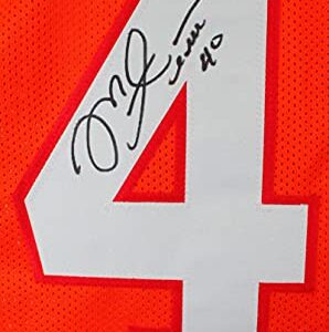 Mike Alstott Autographed Orange Pro Style Jersey - Beckett W Hologram Black 4