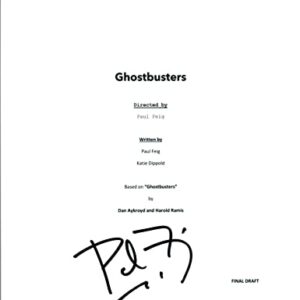 Paul Feig Signed Autographed GHOSTBUSTERS Full Movie Script COA AB