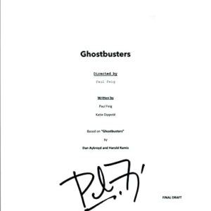 Paul Feig Signed Autographed GHOSTBUSTERS Full Movie Script COA AB