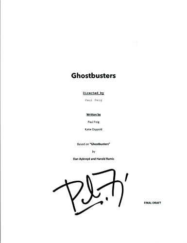Paul Feig Signed Autographed GHOSTBUSTERS Full Movie Script COA AB