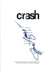 terrence howard signed autographed crash full movie script coa ab