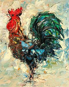 awaken, rooster limited edition, signed and numbered print by andre dluhos