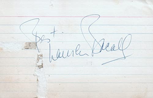 Lauren Bacall Actress Signed 3x5 Index Card with JSA COA