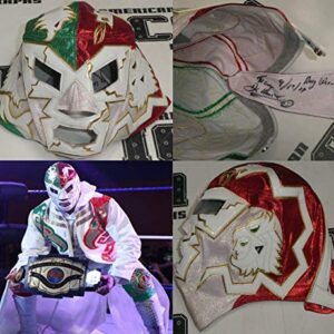 Dr Wagner Jr Signed Ring Worn Used Mask BAS Beckett COA AAA CMLL 2019 Autograph - Autographed Wrestling Miscellaneous Items