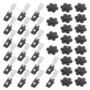 xinmeiwen 40pack garden flag rubber stoppers and anti-wind clips flag stops accessories hardware for garden flag poles stand