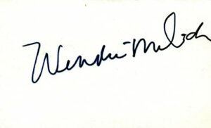 wendie malick signed 3×5 index card with jsa coa