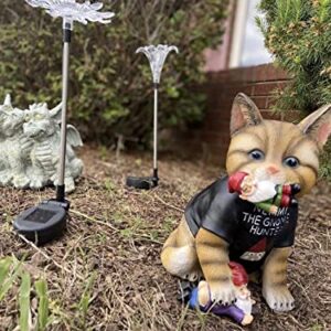 Nemmy The Gnome Hunter Garden Statue | American Shorthair Kitten | Housewarming Cat Gift for Cat Lovers | Outdoor Funny Gnomes Decoration | Gift For Grandma | Garden Design | 9 Inches Tall