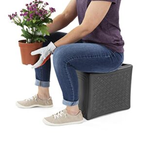 simplay3 handy home 3-level heavy duty work/garden seat – 12″ x 15″ x 9″ – gray, made in usa