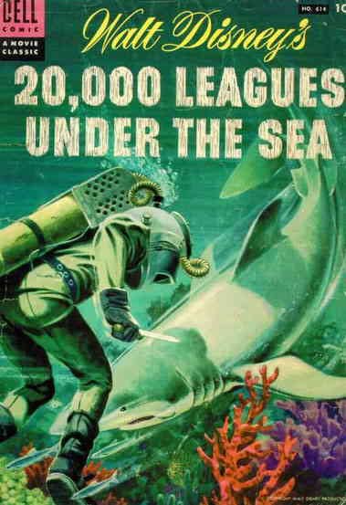 Four Color Comics (2nd Series) #614 VG ; Dell comic book | 20,000 Leagues Under the Sea