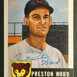 Preston Ward Signed Baseball Card with JSA COA