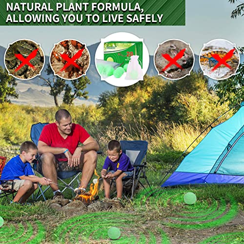 20Pcs Snake Away Repellent, Snake Repellent Balls for Outdoors Indoor Snakes Rats and Other Pests, for Yard Lawn Garden Camping Fishing, Pest Insect Control