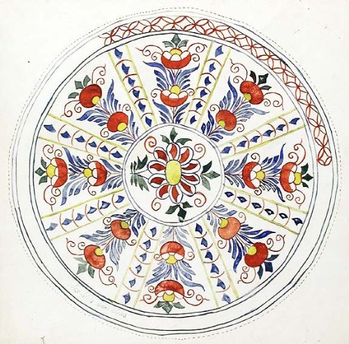 An original design for a porcelain plate