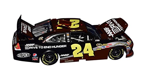 AUTOGRAPHED 2012 Jeff Gordon #24 AARP Drive To End Hunger Racing COLOR CHROME Rare Signed 1/24 Scale NASCAR Diecast Car with COA (#310 of only 723 produced)