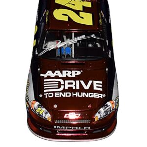 AUTOGRAPHED 2012 Jeff Gordon #24 AARP Drive To End Hunger Racing COLOR CHROME Rare Signed 1/24 Scale NASCAR Diecast Car with COA (#310 of only 723 produced)