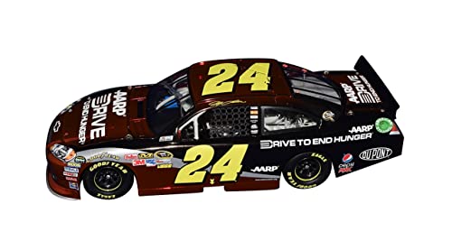 AUTOGRAPHED 2012 Jeff Gordon #24 AARP Drive To End Hunger Racing COLOR CHROME Rare Signed 1/24 Scale NASCAR Diecast Car with COA (#310 of only 723 produced)