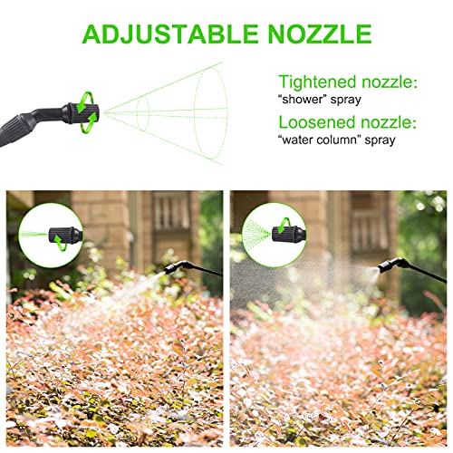 Kitahara 1.3 Gallon Garden Pump Pressure Sprayer with Pressure Relief Valve, Adjustable Shoulder Strap and Nozzles, for Yard Lawn Weeds Plant Water