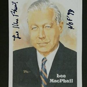 Lee MacPhail Signed Baseball Card with JSA COA