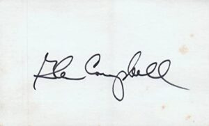 glen campbell singer musician signed 3×5 index card with jsa coa