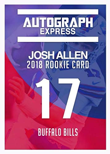 2018 JOSH ALLEN AUTOGRAPH EXPRESS FACSIMILE AUTOGRAPH ROOKIE CARD BUFFALO BILLS!