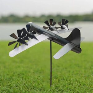 HAIHUANG Pure Handmade Creative Spraying B-29 Metal Aircraft Wind Trimmer, Wind and Move, Home Garden Decoration Preferred 11.8x12.9x3.2 B-2911 0