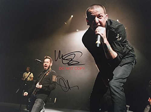 Chester Bennington & Mike Shinoda of Linkin Park reprint signed 11x14 poster photo #3 RP