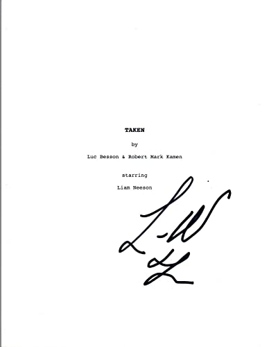 Liam Neeson Signed Autographed TAKEN Full Movie Script COA VD