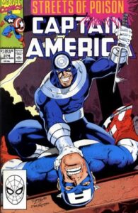 captain america (1st series) #374 vf ; marvel comic book | streets of poison bullseye