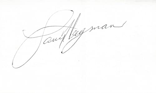 Larry Hagman Actor Signed 3x5 Index Card with JSA COA