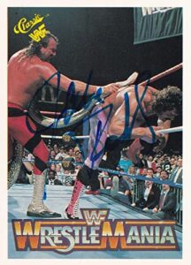 jake the snake roberts signed 1990 classic wwf history of wrestlemania card #60 – autographed wrestling cards