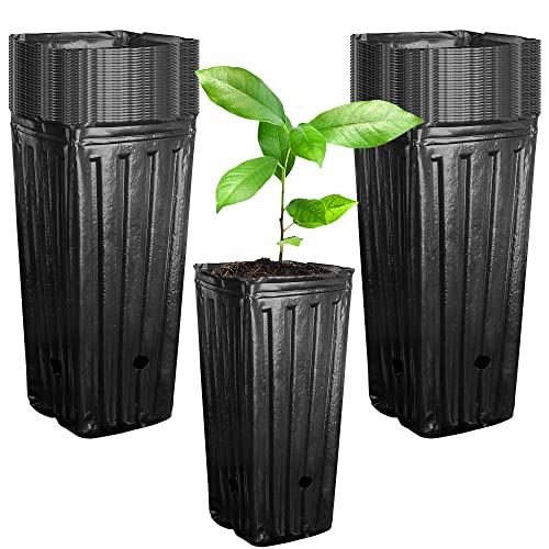 Iceyyyy 40Pcs Tall Tree Pots,Plastic Deep Nursery Treepots,7.8" Tall Seedling Flower Plant Container Pots for Indoor Outdoor Garden Plants (40pcs)