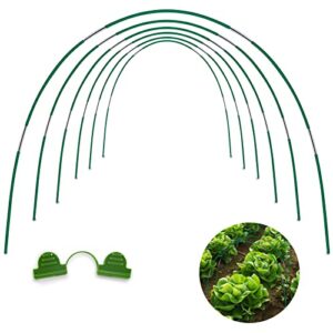 30 pcs 17in diy hoops grow tunnel- row cover garden hoops detachable rust-proof fiberglass support hoops frame diy greenhouse hoop house kit for indoor and outdoor plants raised beds support