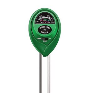 soil meter – monitors sunlight, soil moisture, plant water, and ph levels in plants, crops, fruits, vegetables, farms, and indoor and outdoor gardens! no batteries required!