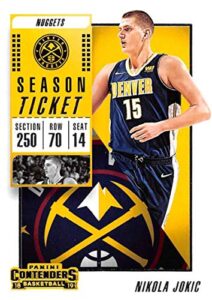 2018-19 panini contenders season ticket #26 nikola jokic nm-mt denver nuggets official nba basketball card