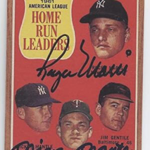 1962 Topps #53 Mickey Mantle/Roger Maris AL Home Run Leaders Facsimile AUTO REPRINT