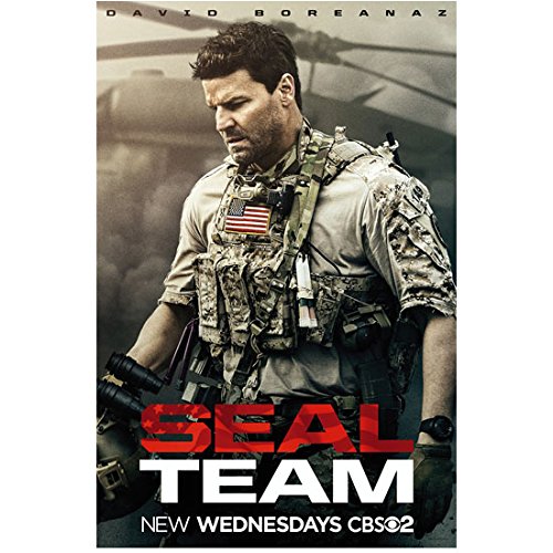 SEAL Team (TV Series 2017 - ) 8 inch by 10 inch PHOTOGRAPH David Boreanaz from Thighs Up Helicopter in Background Title Poster #2 kn