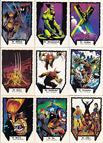 WOLVERINE FROM THEN 'TIL NOW SERIES 1 1991 COMIC IMAGES BASE CARD SET OF 45 + 1 HEADER CARD MARVEL