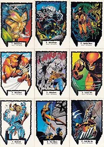 WOLVERINE FROM THEN 'TIL NOW SERIES 1 1991 COMIC IMAGES BASE CARD SET OF 45 + 1 HEADER CARD MARVEL