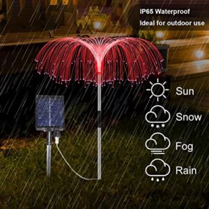 Forliver Outdoor Solar Garden Lawn Lights, Solar Jellyfish Light, Waterproof Decorative Beautiful Flower Lights Landscape Pathway Patio Yard Walkway Holiday Christmas Decoration 5 Pcs