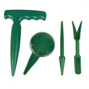 garden hand tool sow traditional sets pistol grip dibber, sowing seeds dispenser, seedlings dibber and widger