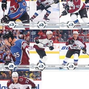 2019-20 Upper Deck Series 1 & 2 Veteran Colorado Avalanche Team Set of 13 Cards: Nathan MacKinnon(#130), Samuel Girard(#131), Matt Calvert(#132), Tyson Jost(#133), J.T. Compher(#134), Philipp Grubauer(#135), Joonas Donskoi(#380), Nazem Kadri(#381), Mikko